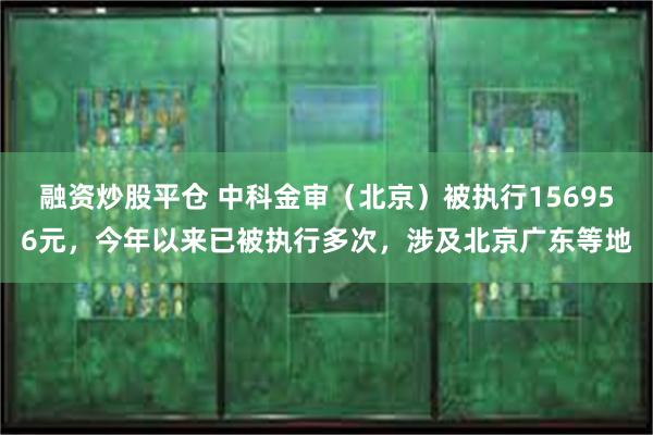 融资炒股平仓 中科金审（北京）被执行156956元，今年以来已被执行多次，涉及北京广东等地
