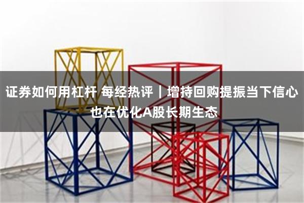 证券如何用杠杆 每经热评｜增持回购提振当下信心 也在优化A股长期生态