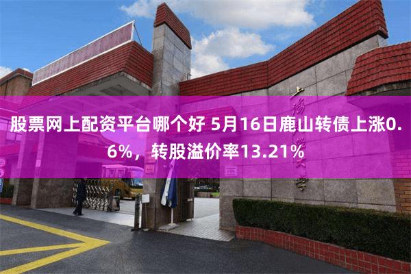 股票网上配资平台哪个好 5月16日鹿山转债上涨0.6%，转股溢价率13.21%