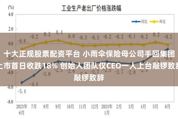 十大正规股票配资平台 小雨伞保险母公司手回集团上市首日收跌18% 创始人团队仅CEO一人上台敲锣致辞