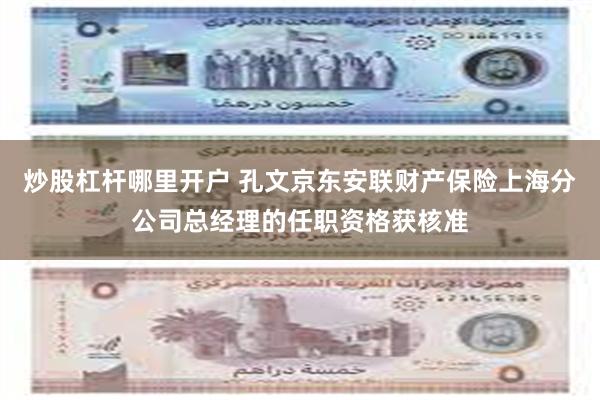 炒股杠杆哪里开户 孔文京东安联财产保险上海分公司总经理的任职资格获核准